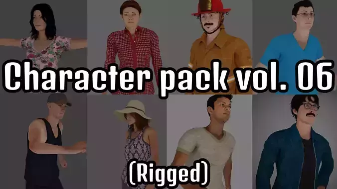 8 Characters Pack Vol 6 3D model