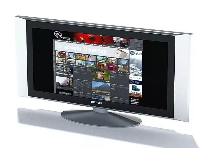 Hitachi Widescreen Television 3D model_0