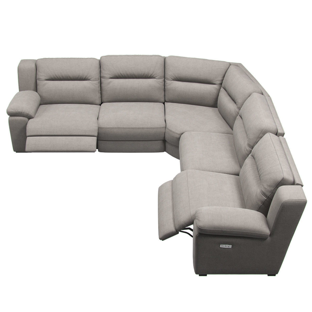 Sectional Recliner Sofa 3D model_2
