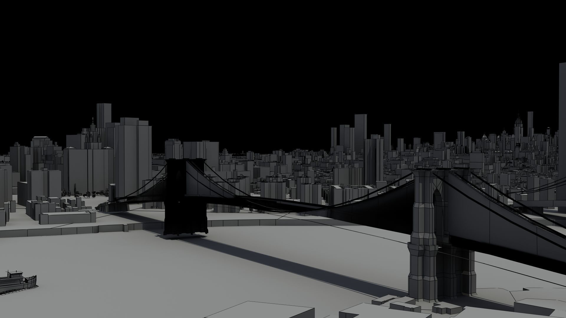 New York City Night 3D model_22