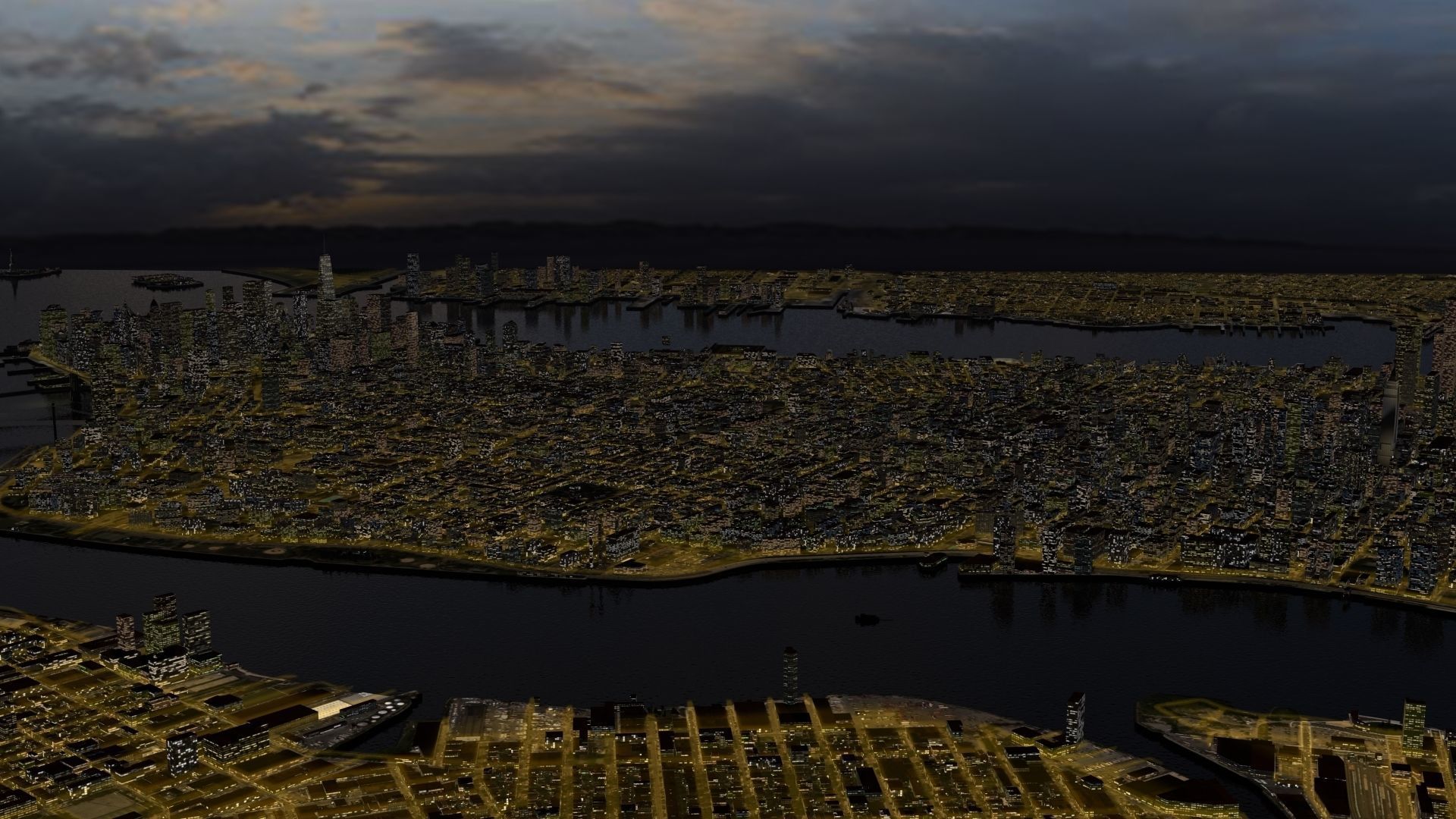 New York City Night 3D model_3