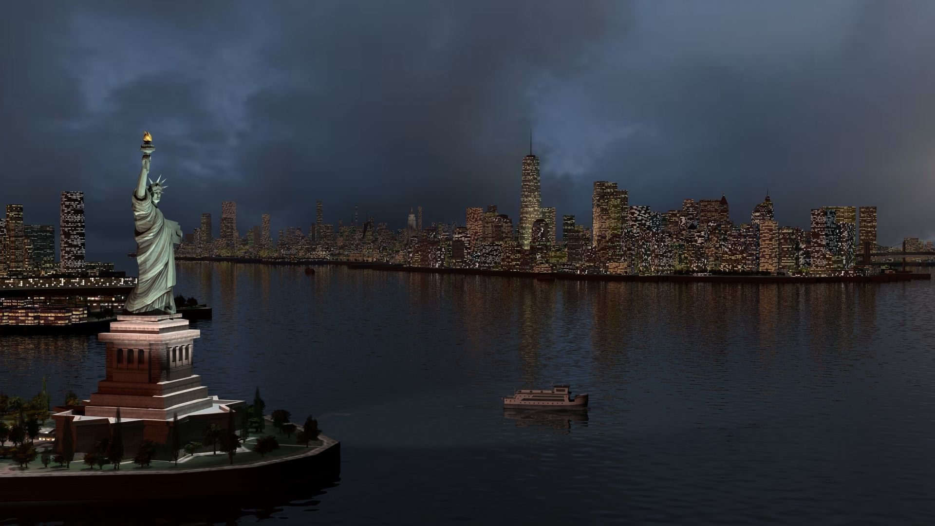 New York City Night 3D model_9