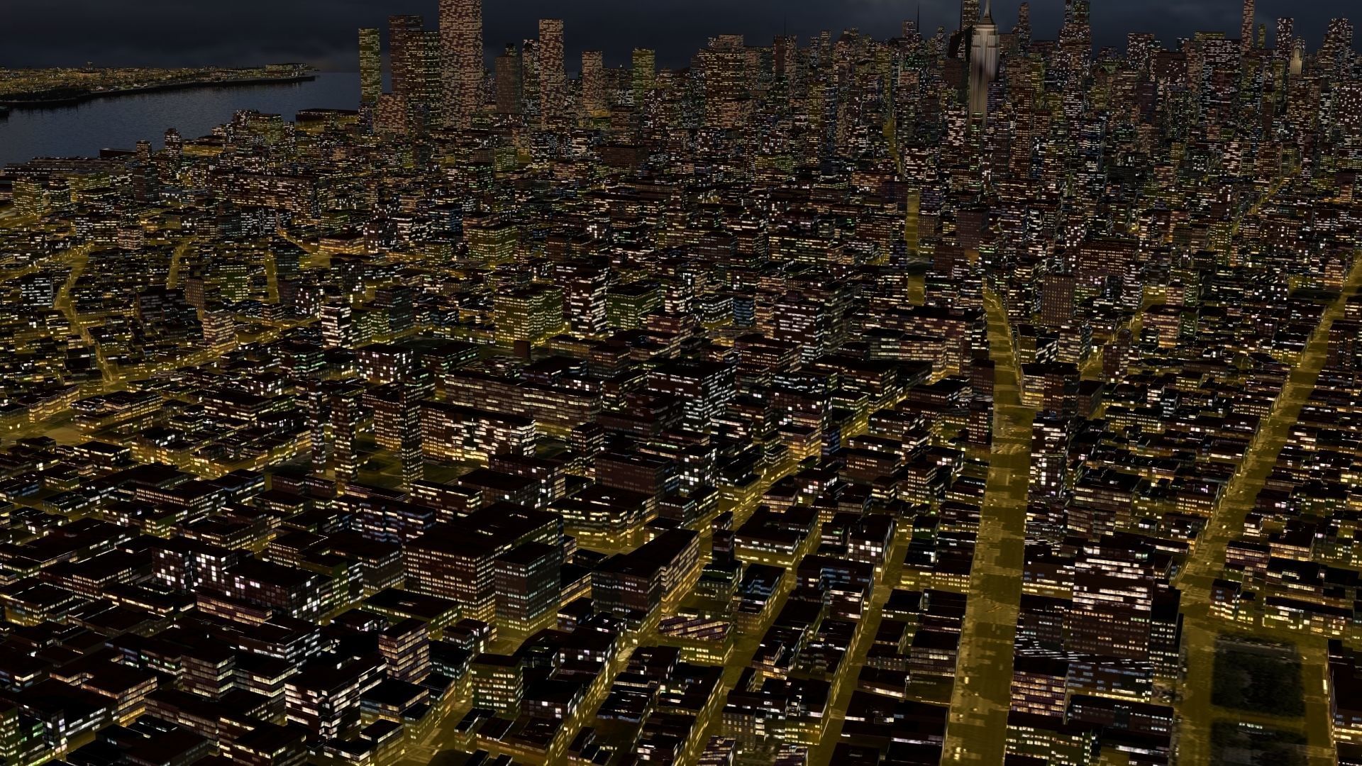 New York City Night 3D model_2