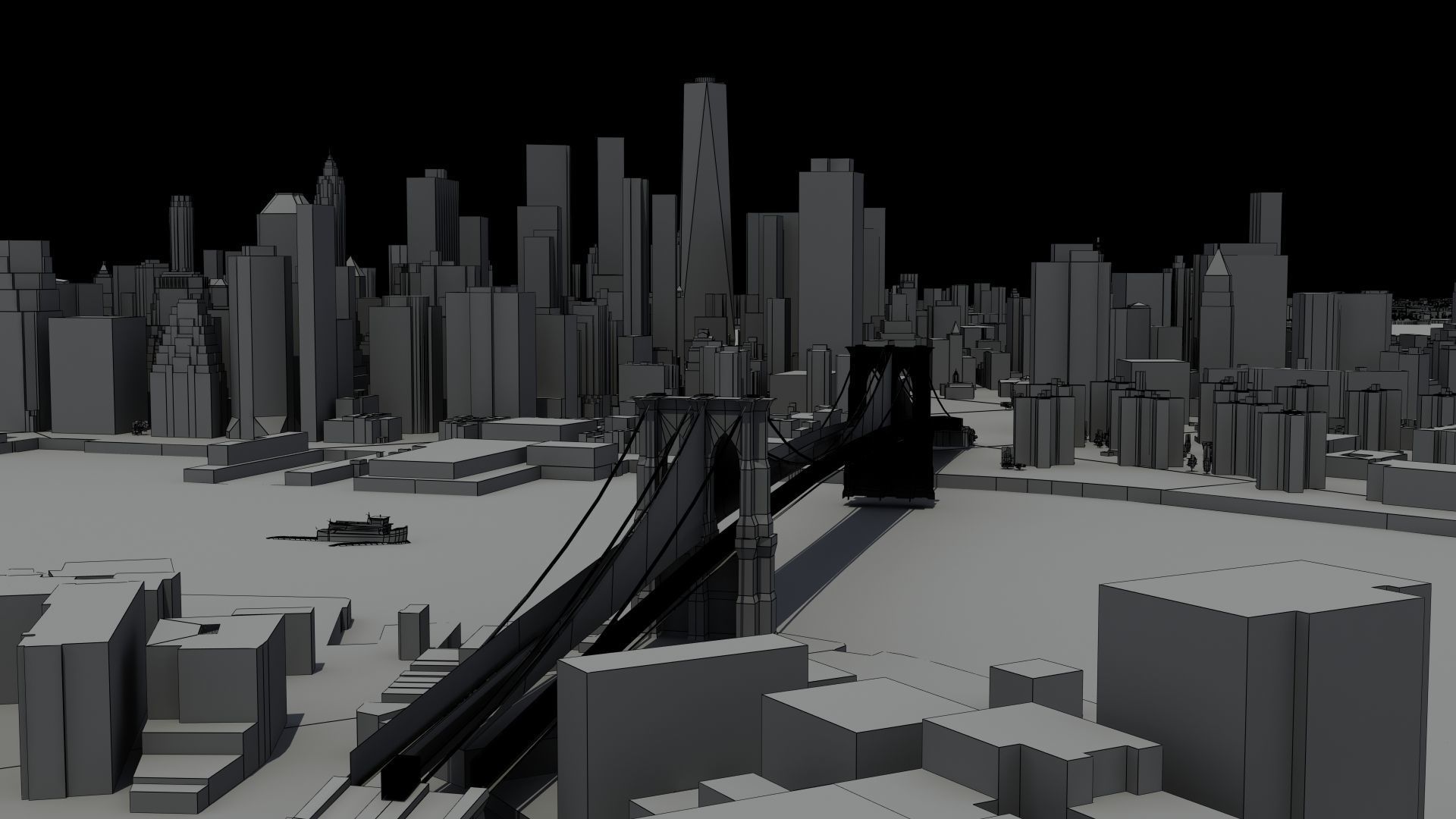 New York City Night 3D model_25