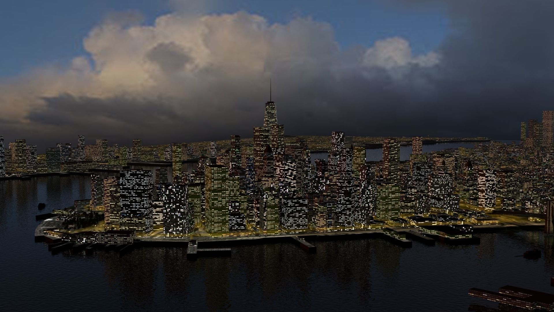 New York City Night 3D model_17