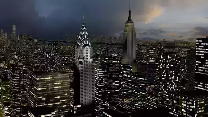 New York City Night 3D model