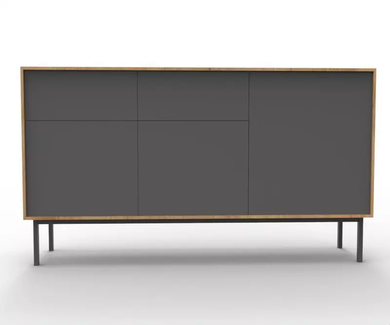 Modern Long Drawer Low-poly 3D model_0