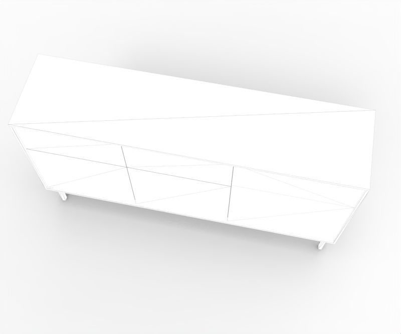 Modern Long Drawer Low-poly 3D model_10