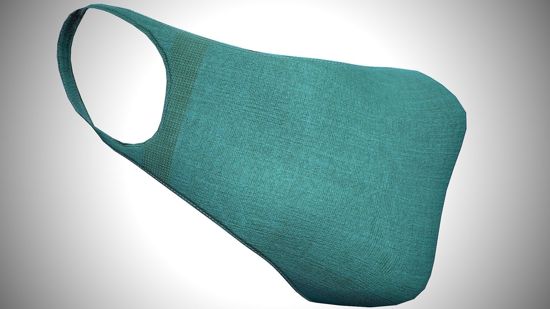 Homemade Face Mask Low-poly 3D model_11