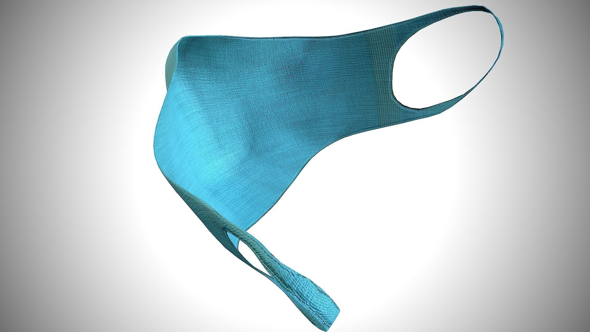 Homemade Face Mask Low-poly 3D model_14