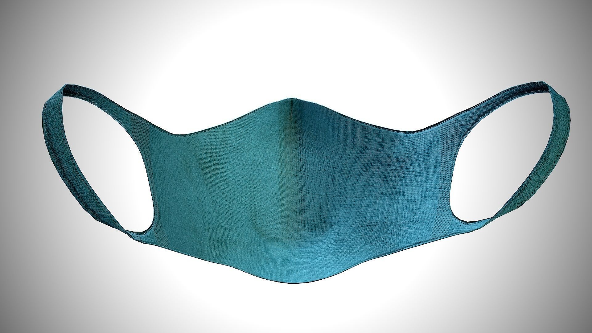 Homemade Face Mask Low-poly 3D model_15