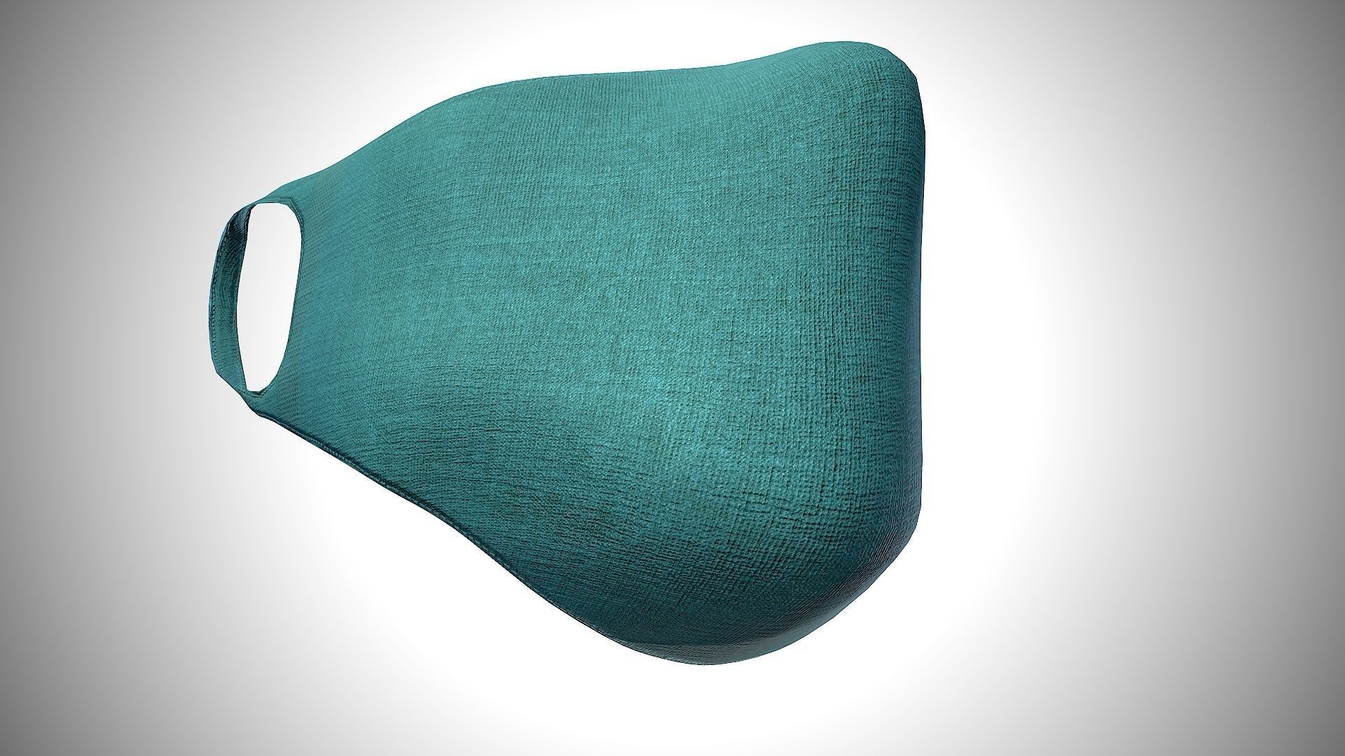 Homemade Face Mask Low-poly 3D model_10