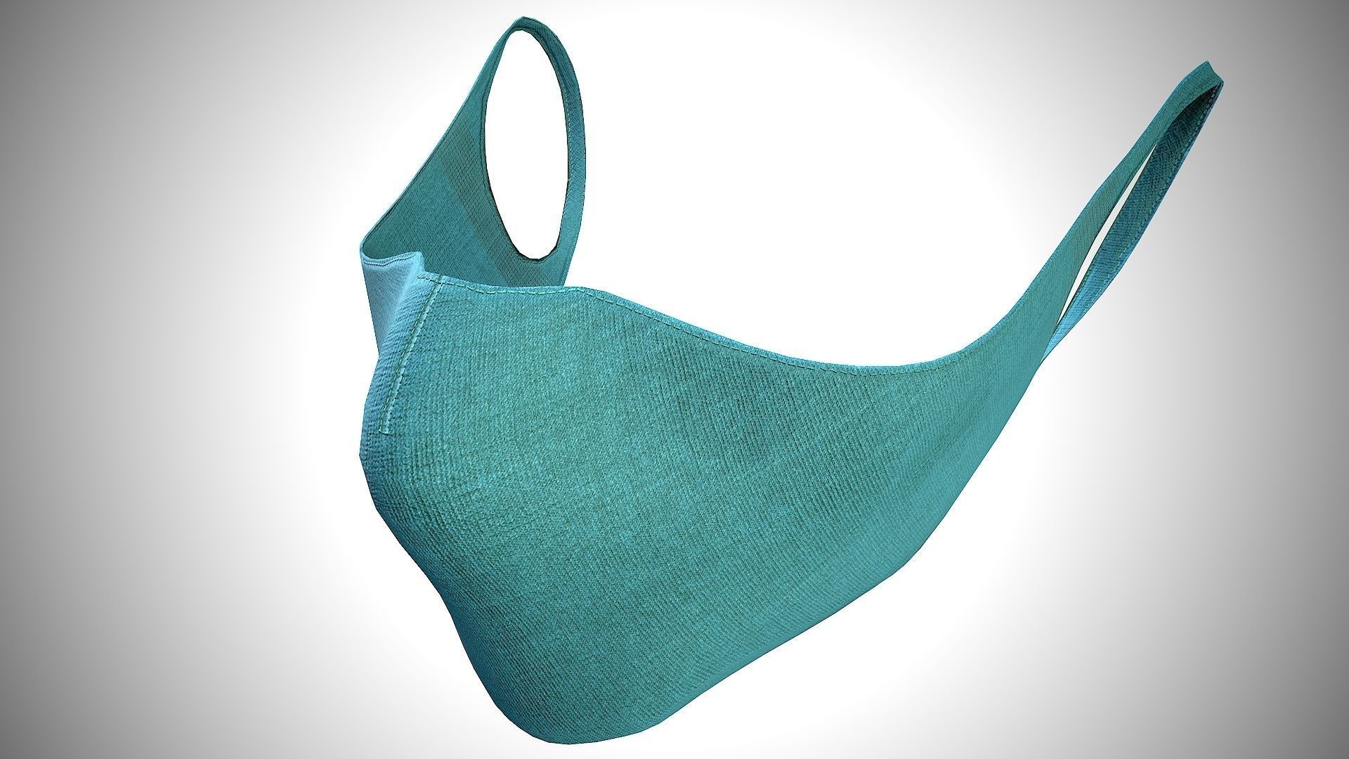 Homemade Face Mask Low-poly 3D model_12