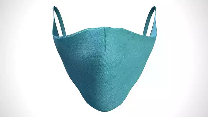 Homemade Face Mask Low-poly 3D model