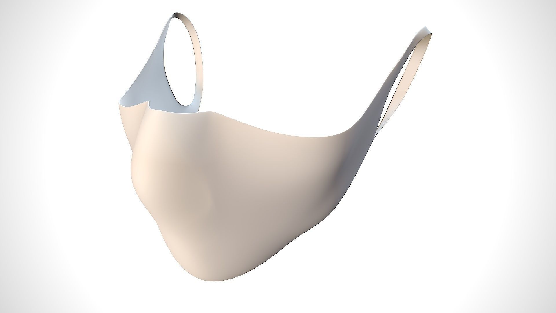 Homemade Face Mask Low-poly 3D model_8