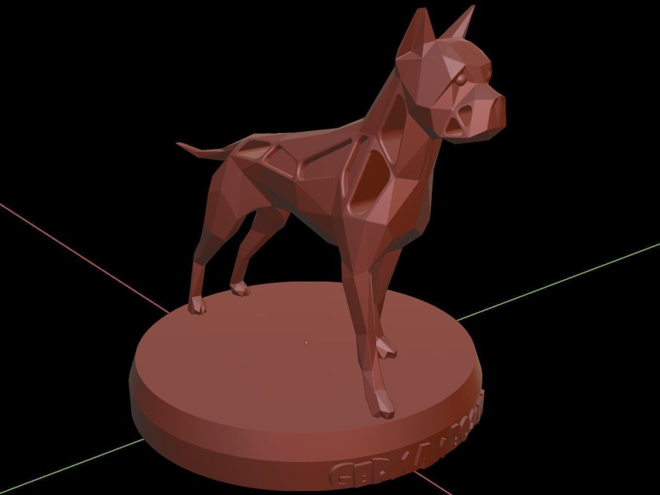 Steampunk German Boxer Pose Low-poly 3D model_15