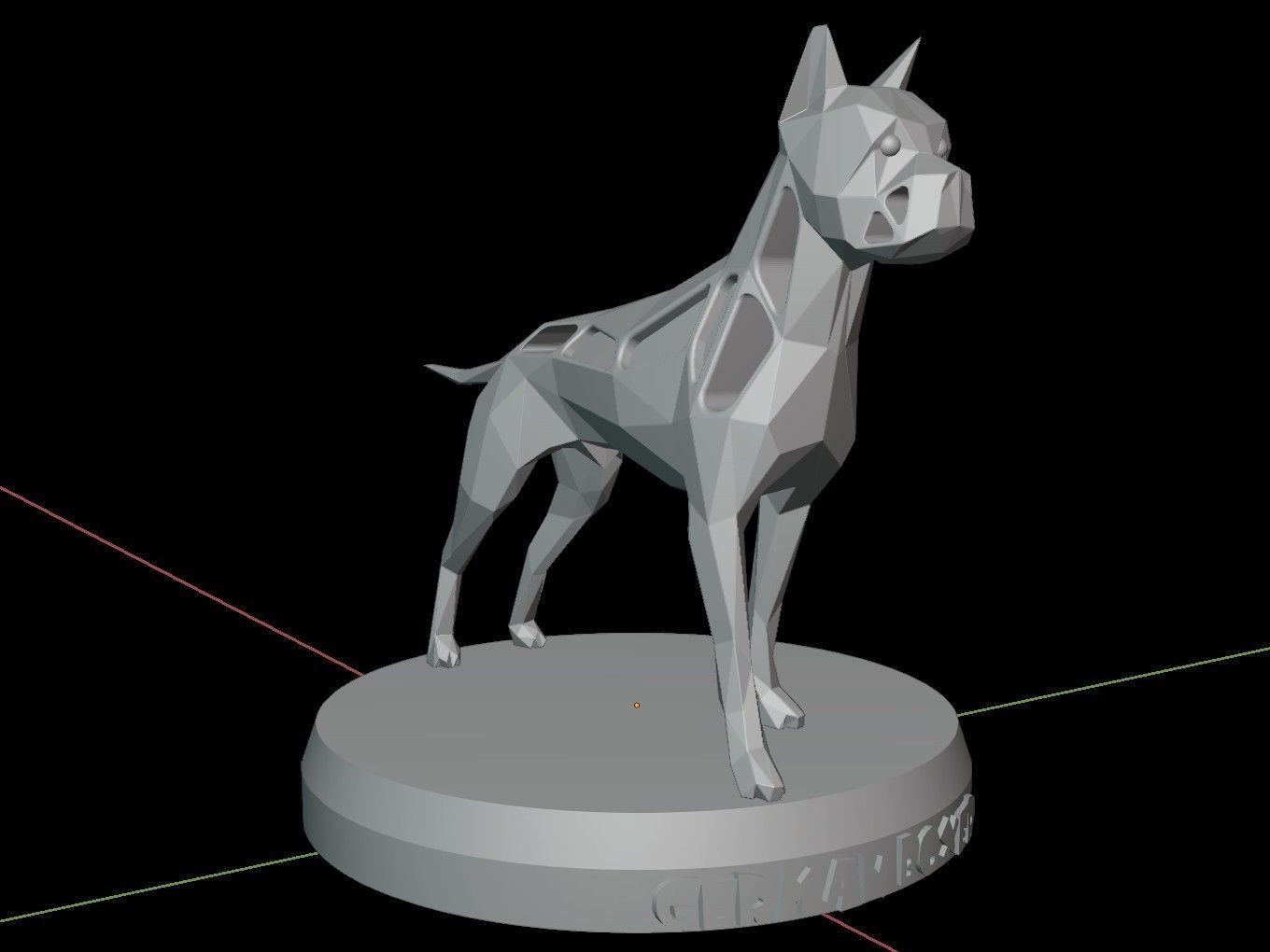 Steampunk German Boxer Pose Low-poly 3D model_12