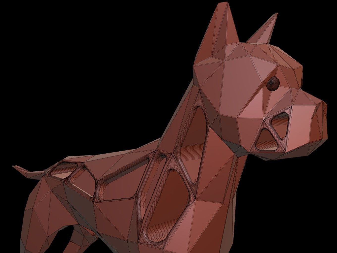 Steampunk German Boxer Pose Low-poly 3D model_14