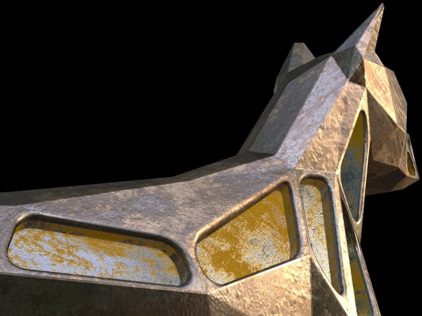 Steampunk German Boxer Pose Low-poly 3D model_11