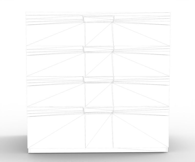 Tall Drawer Low-poly 3D model_6