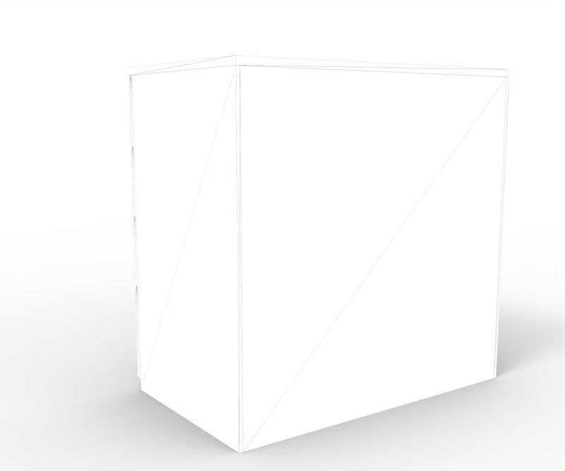Tall Drawer Low-poly 3D model_5