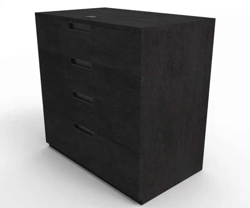 Tall Drawer Low-poly 3D model_0