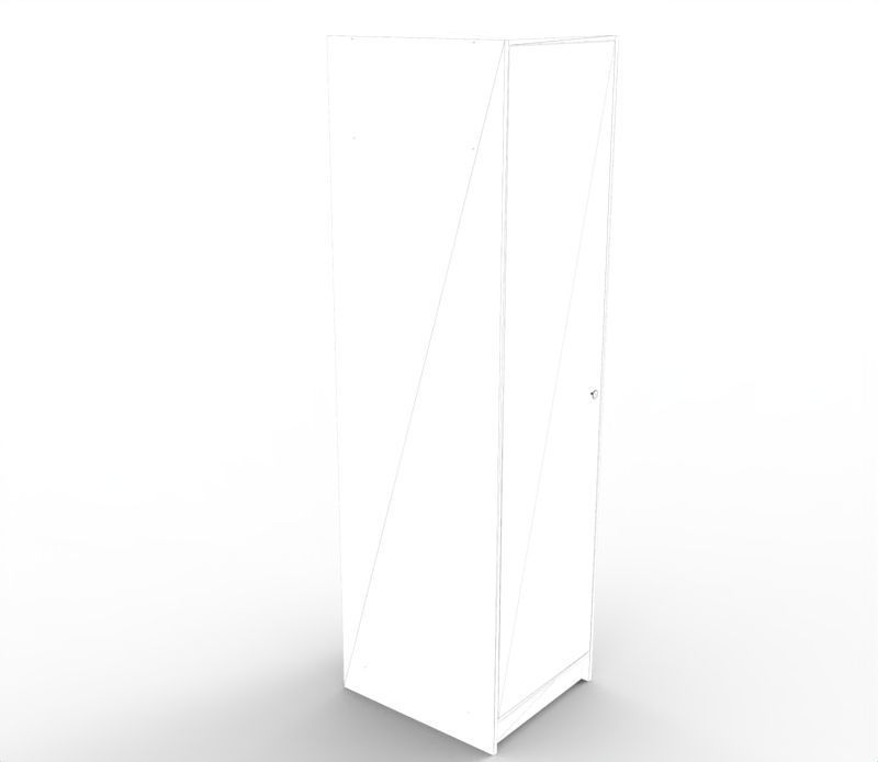Tall Cabinet Low-poly 3D model_8