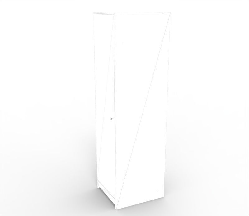 Tall Cabinet Low-poly 3D model_9