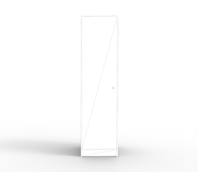 Tall Cabinet Low-poly 3D model_6