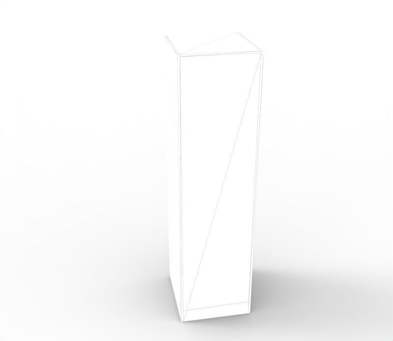 Tall Cabinet Low-poly 3D model_5