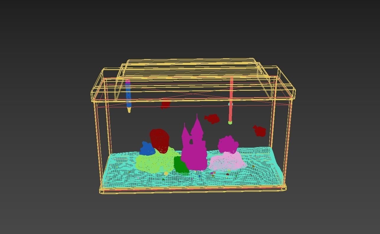 ready-made aquarium with fish 3D model_5