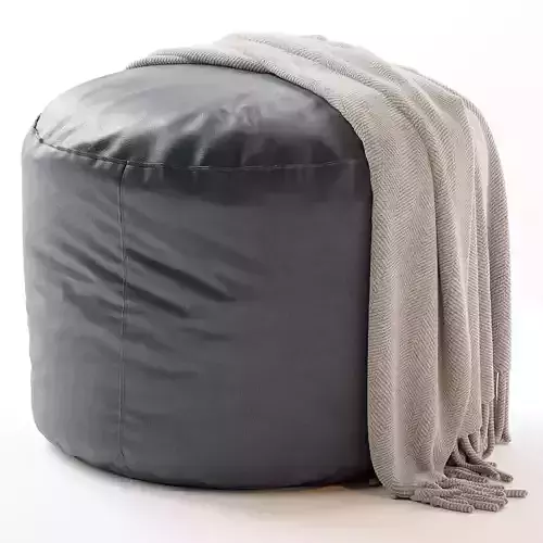 Anywhere Ivory Pouf 3D model