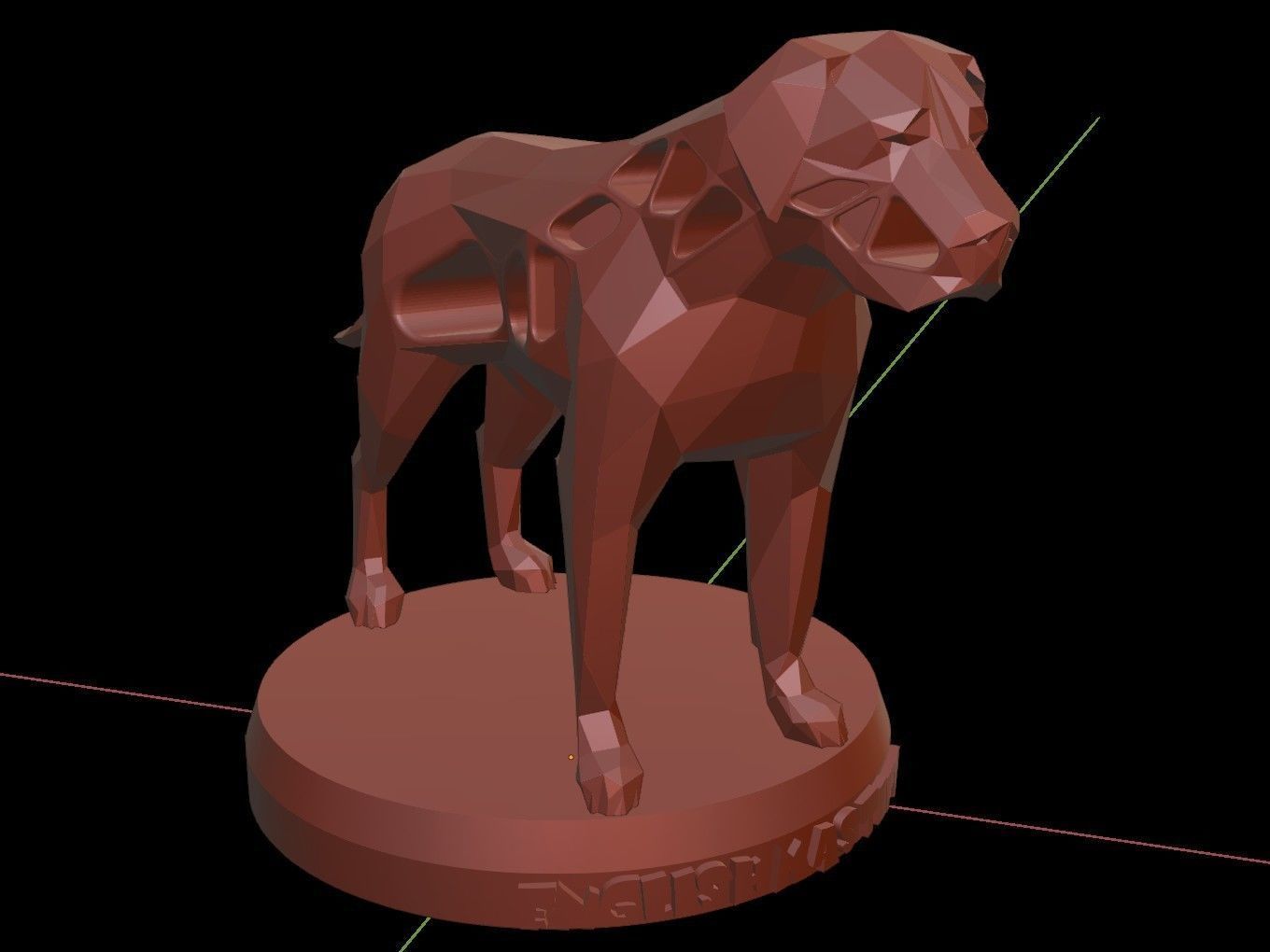 Steampunk English Mastiff Low-poly 3D model_15