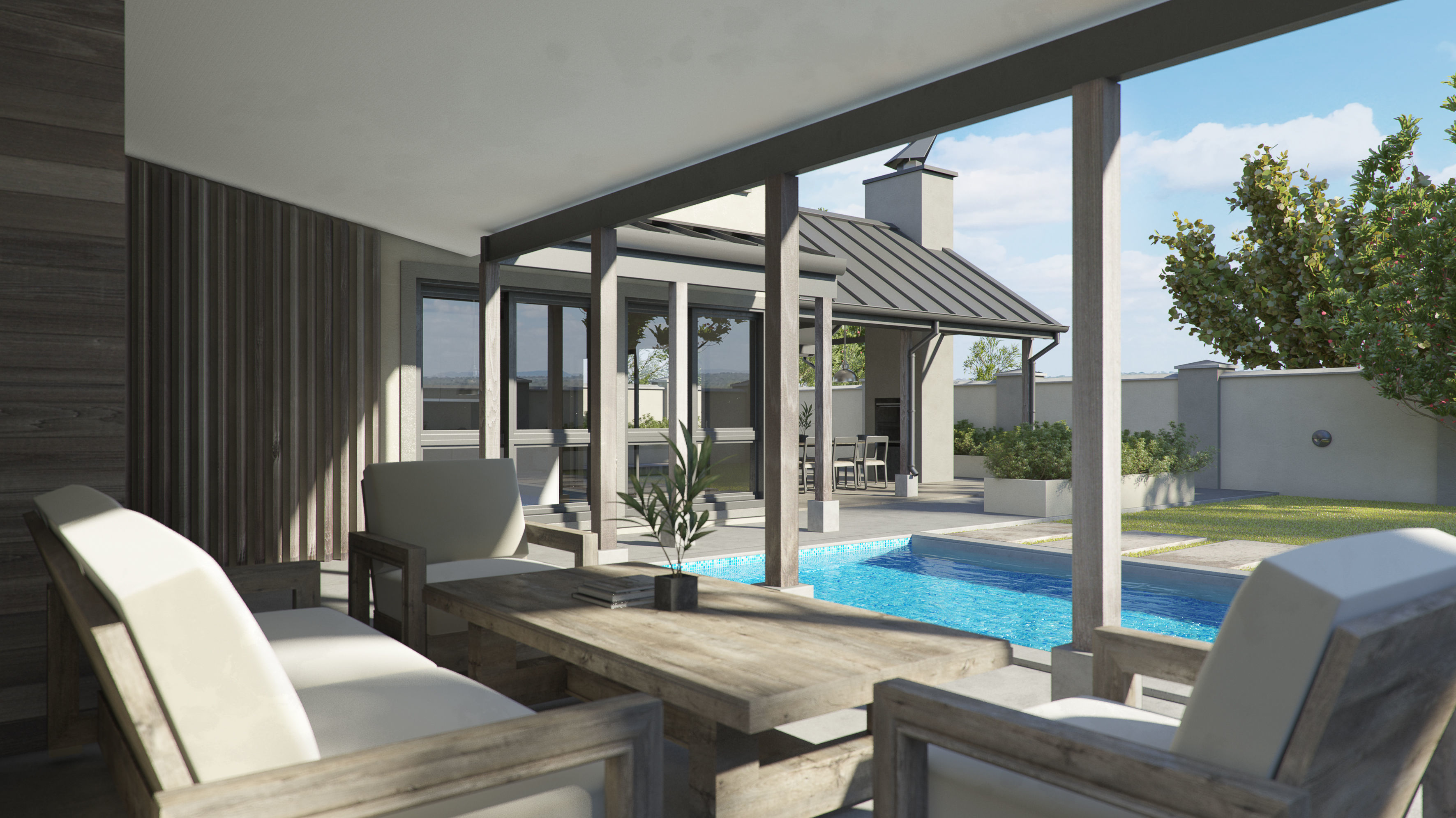 Set 3 - VRay C4D - 4 x Exterior Scenes 3D Model Collection_10