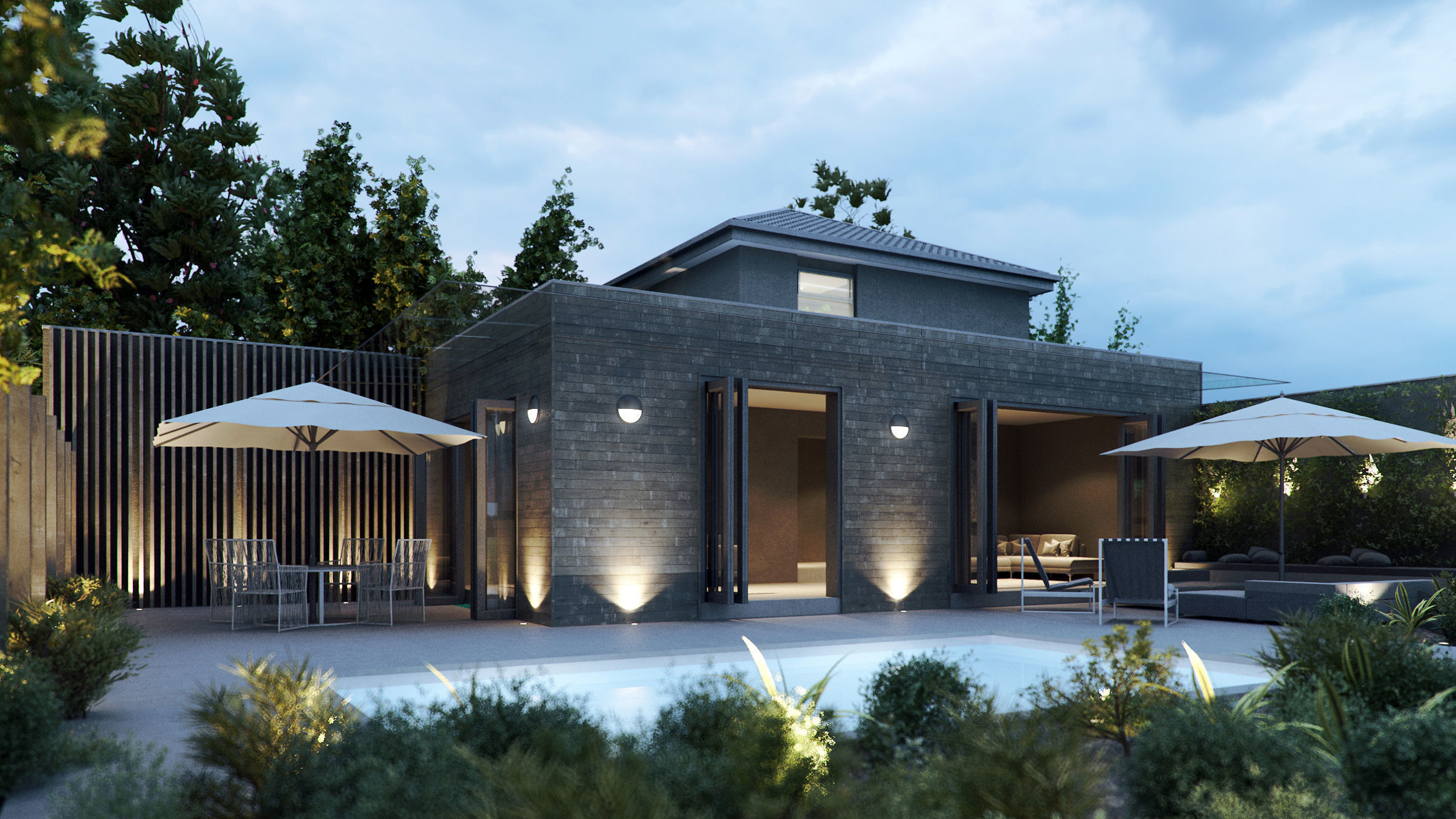 Set 3 - VRay C4D - 4 x Exterior Scenes 3D Model Collection_7