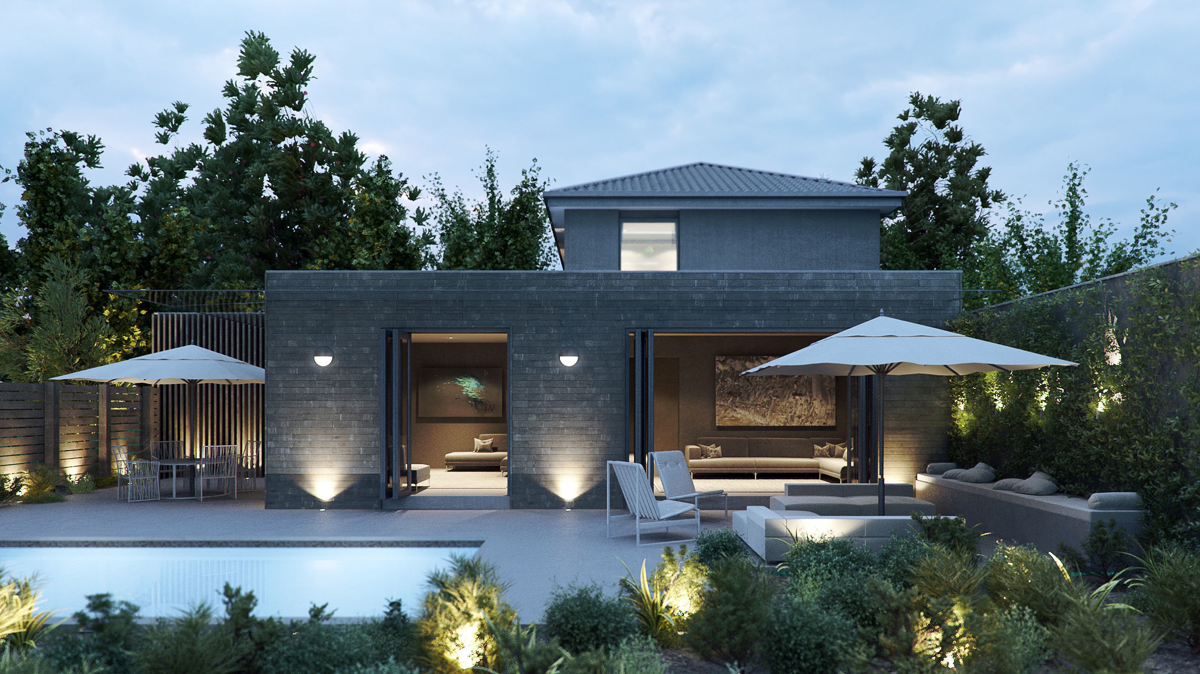 Set 3 - VRay C4D - 4 x Exterior Scenes 3D Model Collection_8