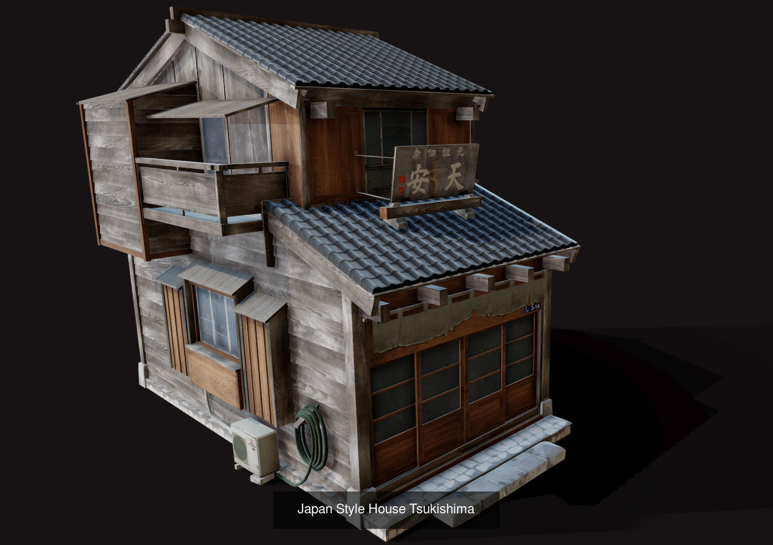 Japanese House Package 3D Model Collection_2
