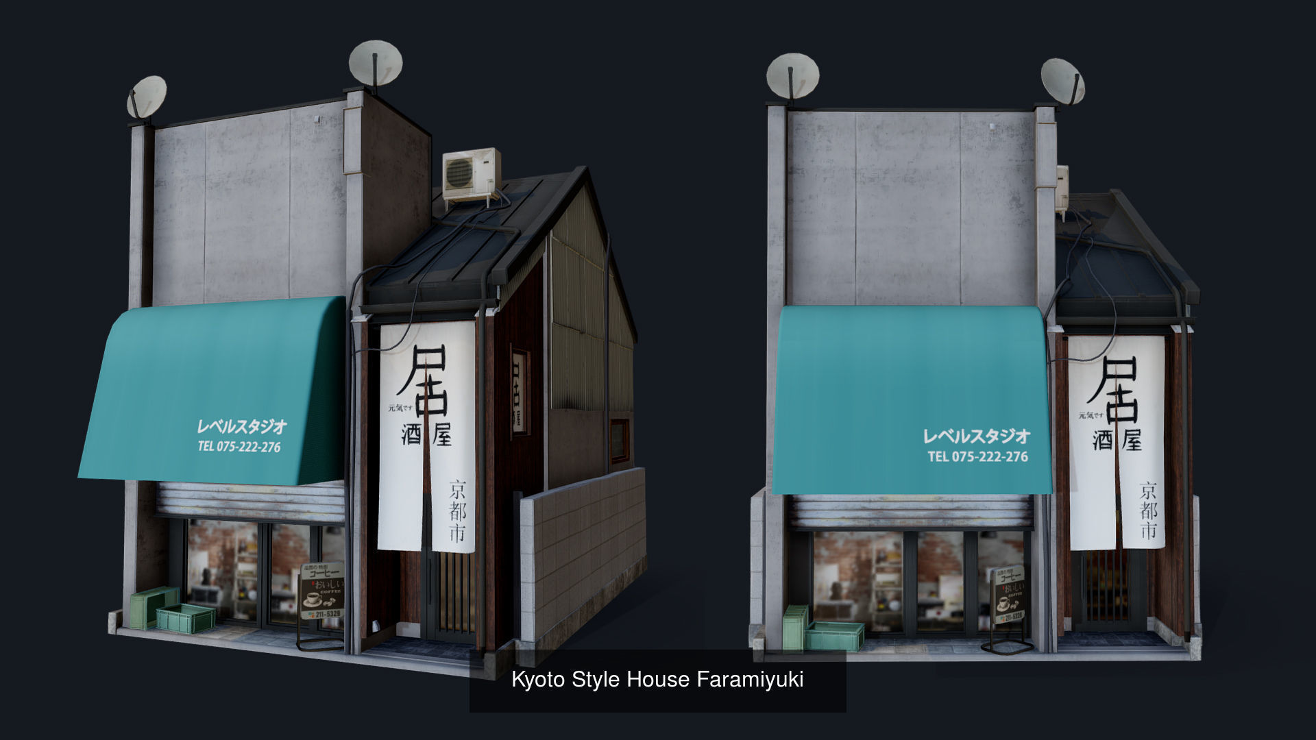 Japanese House Package 3D Model Collection_3