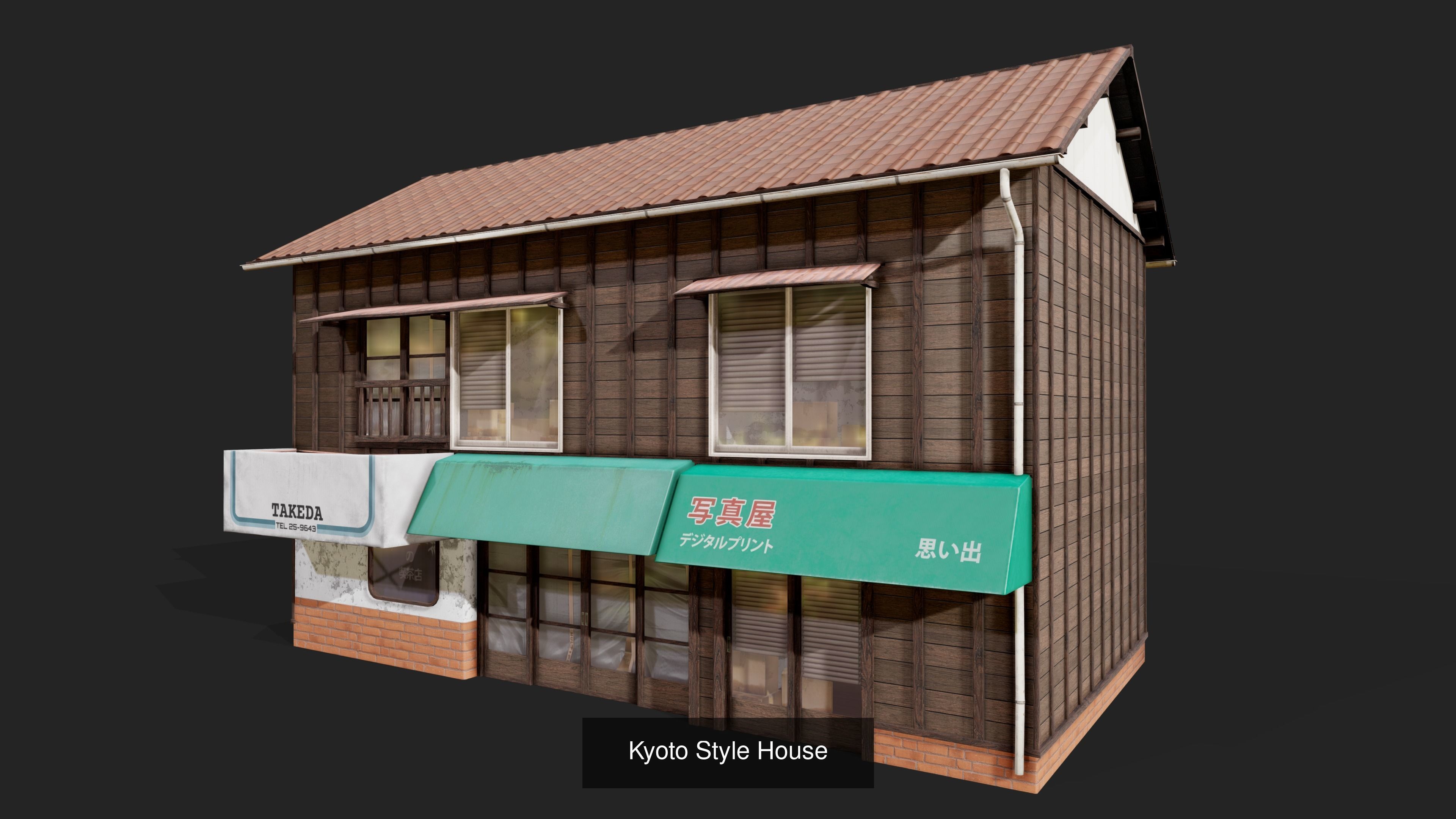 Japanese House Package 3D Model Collection_9