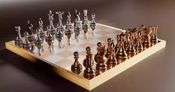 Metallic Chess Board