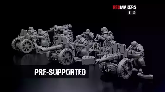 Ice Warriors - Heavy Support Squad of the Imperial Force 3D print model