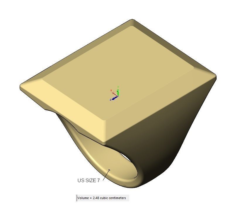 Large chunky rectangular signet ring US size 7to13 3D print model_11