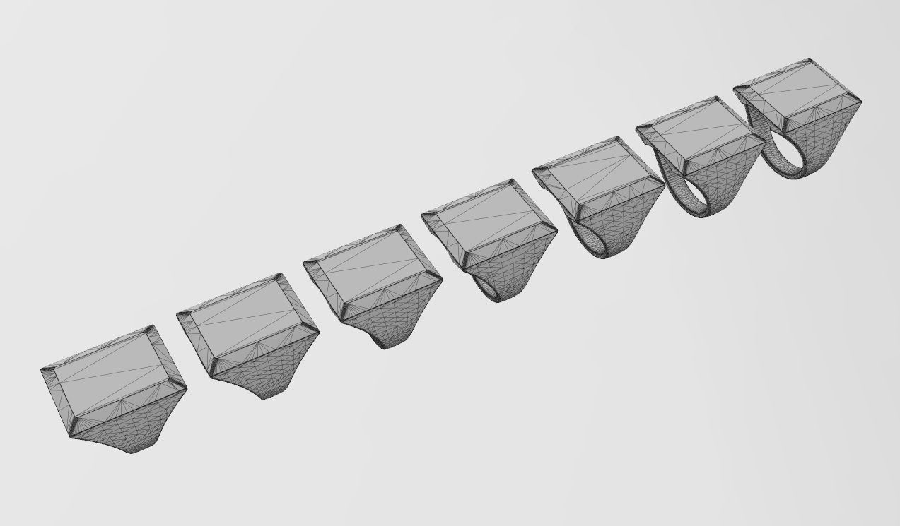 Large chunky rectangular signet ring US size 7to13 3D print model_12