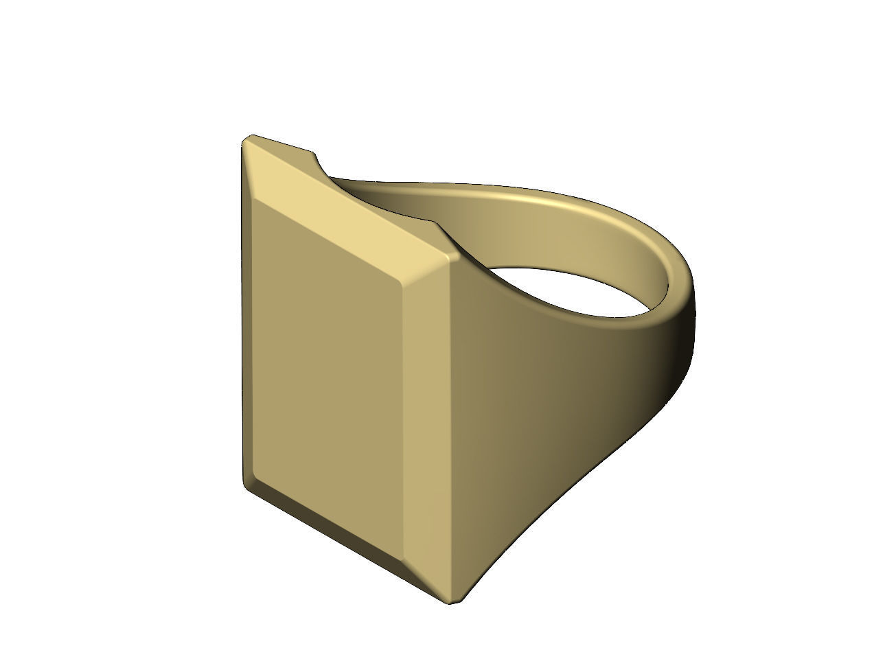 Large chunky rectangular signet ring US size 7to13 3D print model_9