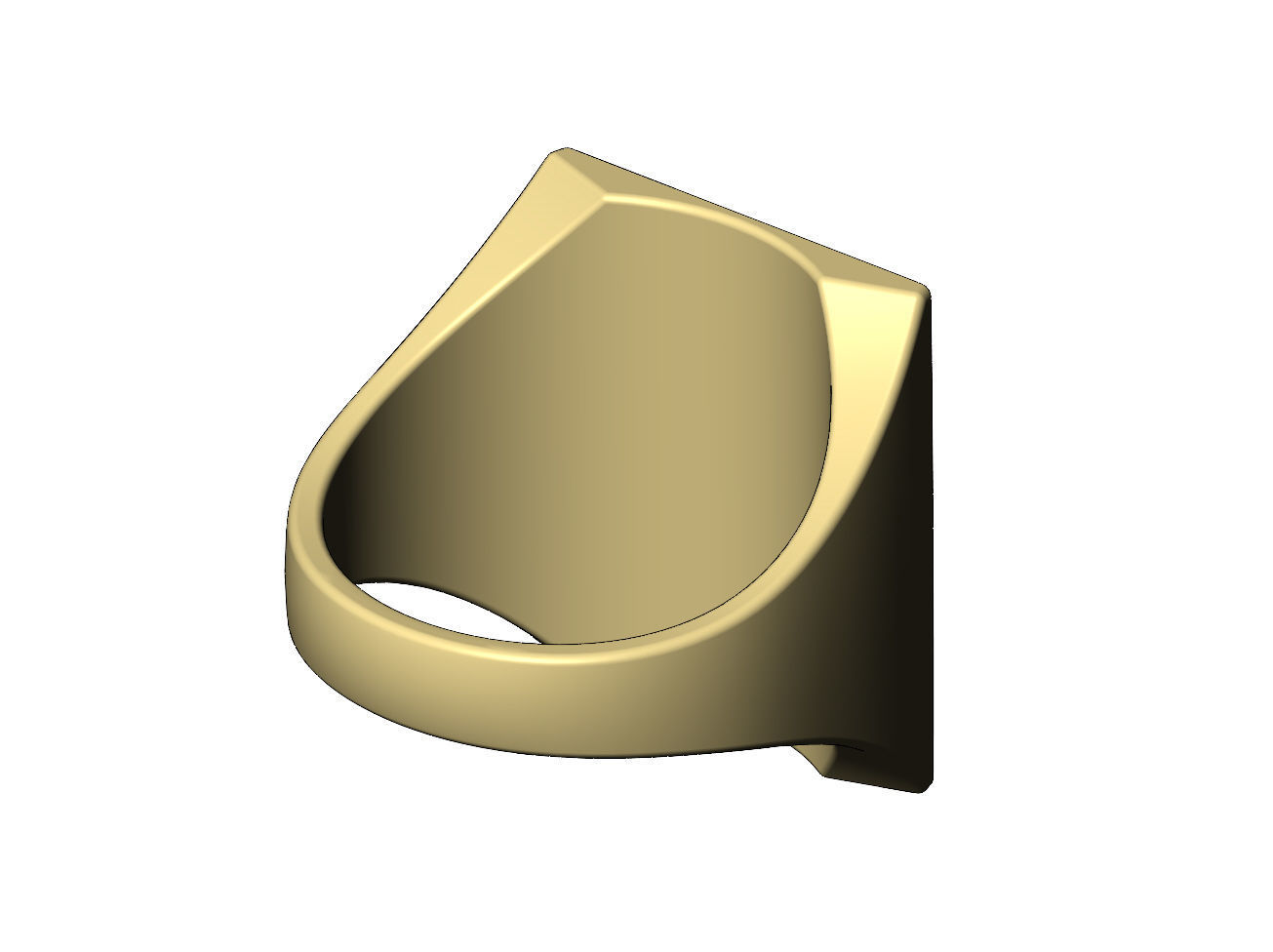 Large chunky rectangular signet ring US size 7to13 3D print model_8