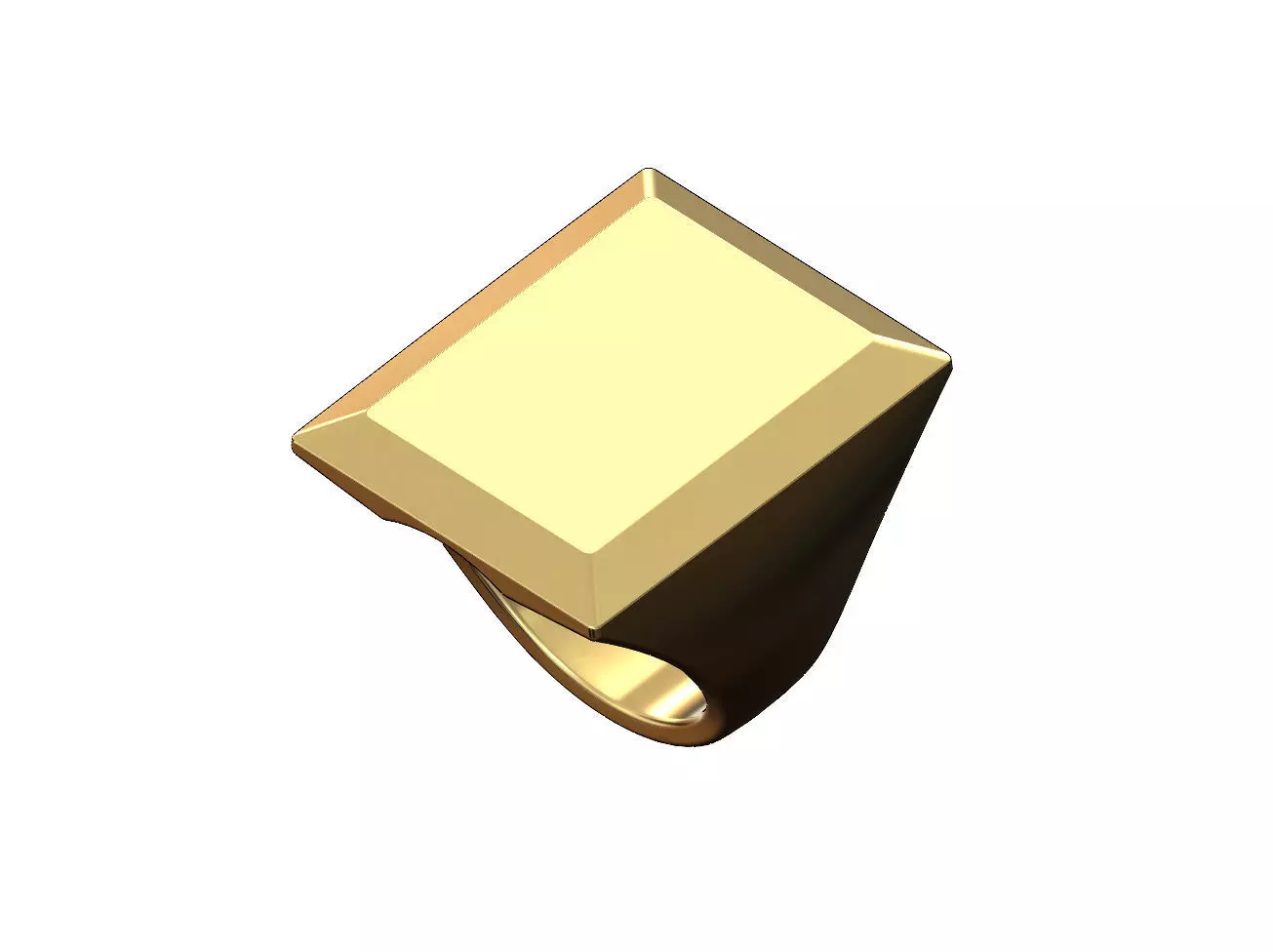 Large chunky rectangular signet ring US size 7to13 3D print model_0