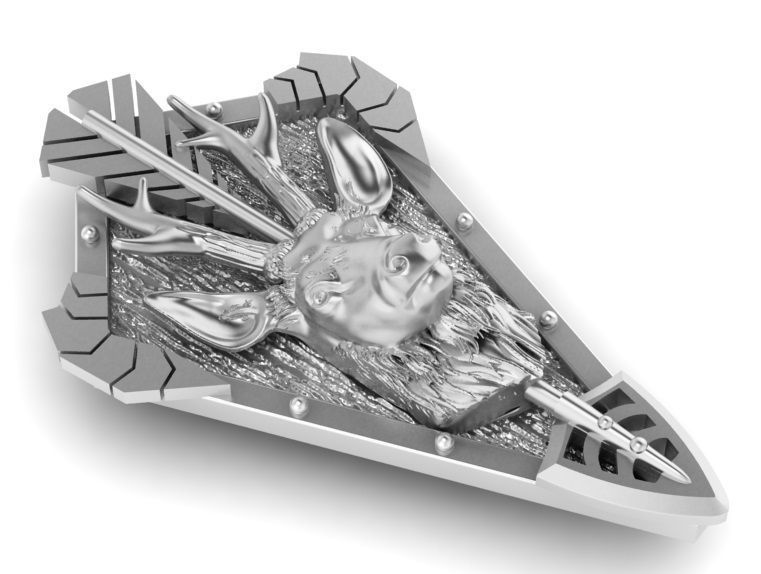 chamois head trophy pendant 3D print model_3