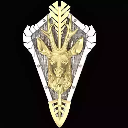 chamois  head  trophy  pendant 3D print model
