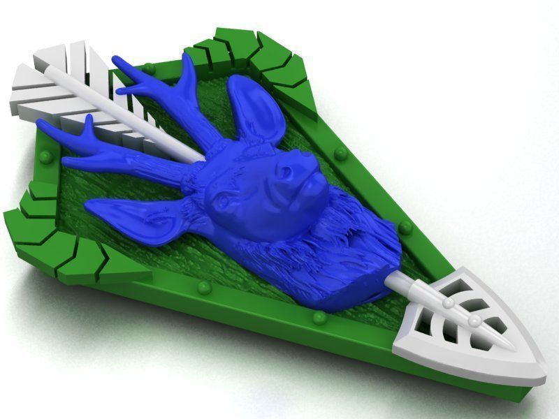 chamois head trophy pendant 3D print model_1