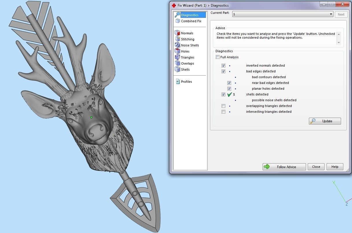 chamois head trophy pendant 3D print model_10